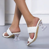 Sandália Feminina Yana Salto Cristal