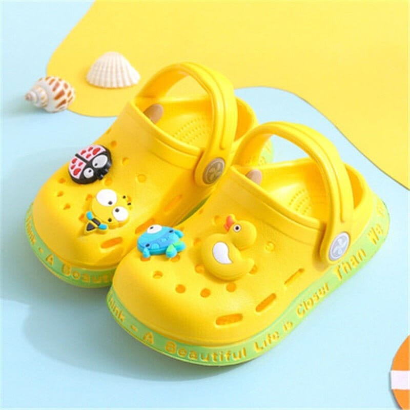 Sandália Infantil CroKids™️ | Animados Sandália Infantil CroKids Superfacilita Amarelo 02 N° 20 (Pé 13cm) 