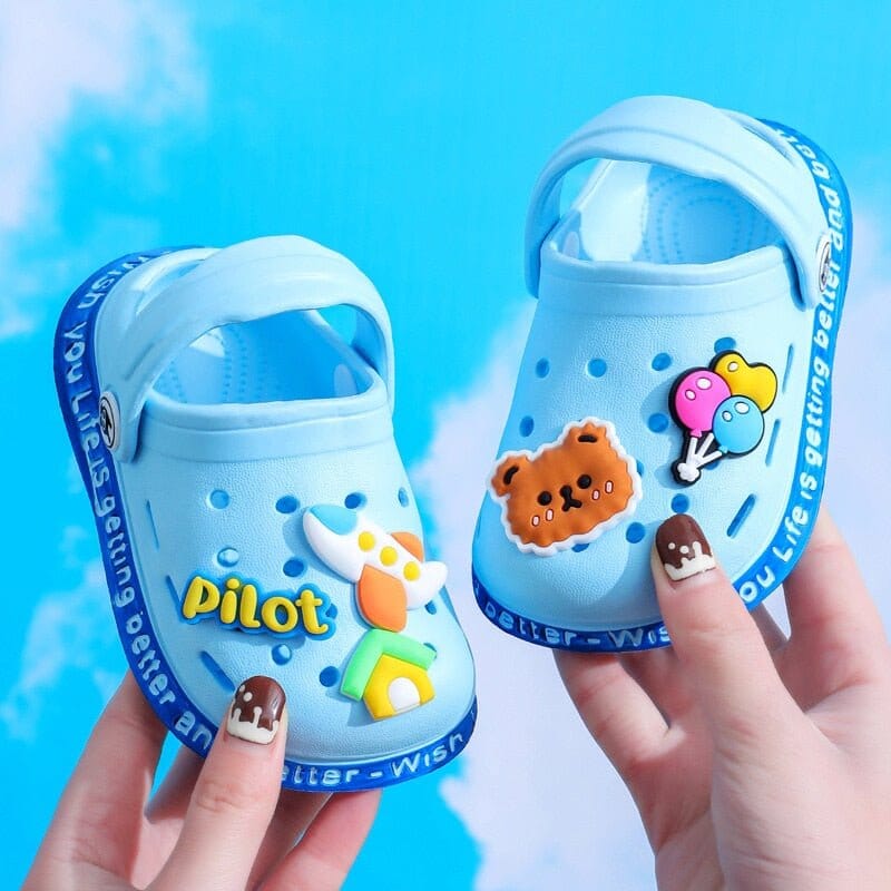 Sandália Infantil CroKids™️ | Animados Sandália Infantil CroKids Superfacilita Azul Claro 01 N° 20 (Pé 13cm) 