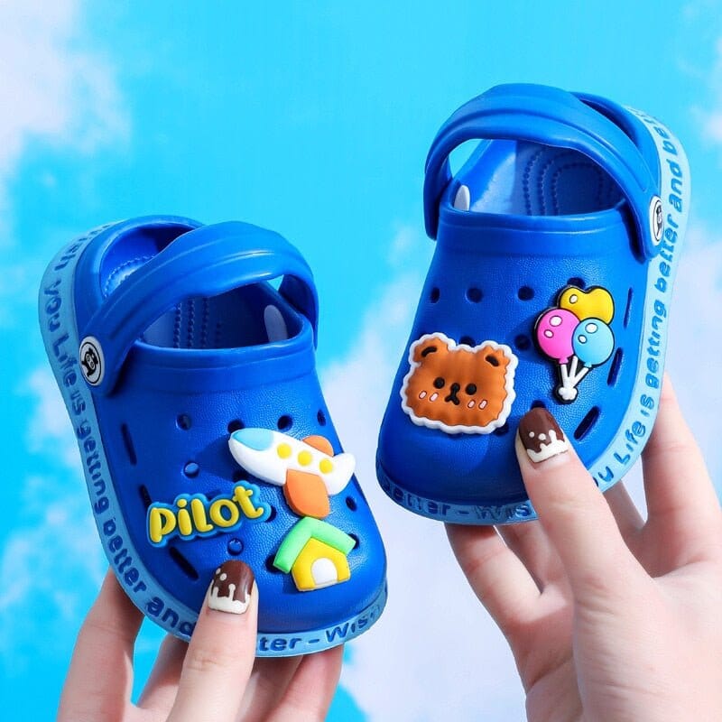 Sandália Infantil CroKids™️ | Animados Sandália Infantil CroKids Superfacilita Azul Escuro 01 N° 20 (Pé 13cm) 