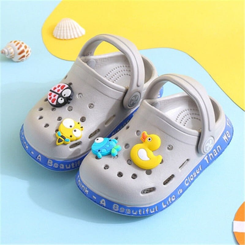 Sandália Infantil CroKids™️ | Animados Sandália Infantil CroKids Superfacilita Cinza N° 20 (Pé 13cm) 