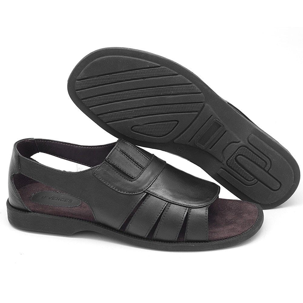 Sandalia Masculina em couro Legítimo modelo Franciscana com sola de borracha antederrapante Sandalia Masculina em couro Legítimo modelo Franciscana com sola de borracha antederrapante Superfacilita 