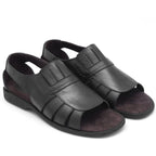 Sandalia Masculina em couro Legítimo modelo Franciscana com sola de borracha antederrapante Sandalia Masculina em couro Legítimo modelo Franciscana com sola de borracha antederrapante Superfacilita preto 37 