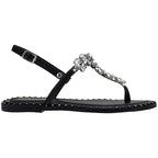 Sandália Rasteira Feminina Shekinah com Pedrarias e Tachas. Sandália Rasteira Feminina Shekinah com Pedrarias e Tachas Superfacilita 