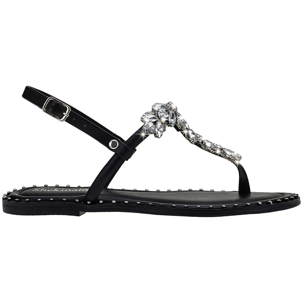 Sandália Rasteira Feminina Shekinah com Pedrarias e Tachas. Sandália Rasteira Feminina Shekinah com Pedrarias e Tachas Superfacilita 