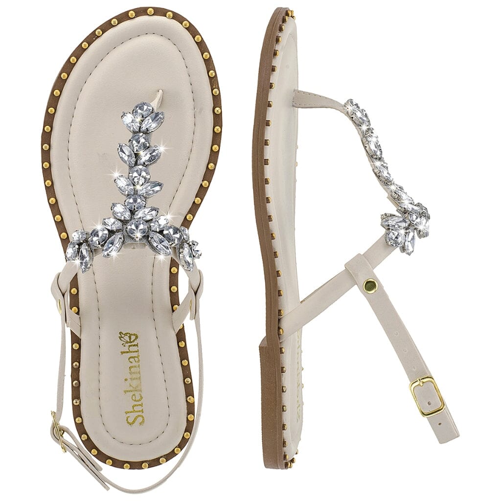 Sandália Rasteira Feminina Shekinah com Pedrarias e Tachas. Sandália Rasteira Feminina Shekinah com Pedrarias e Tachas Superfacilita 