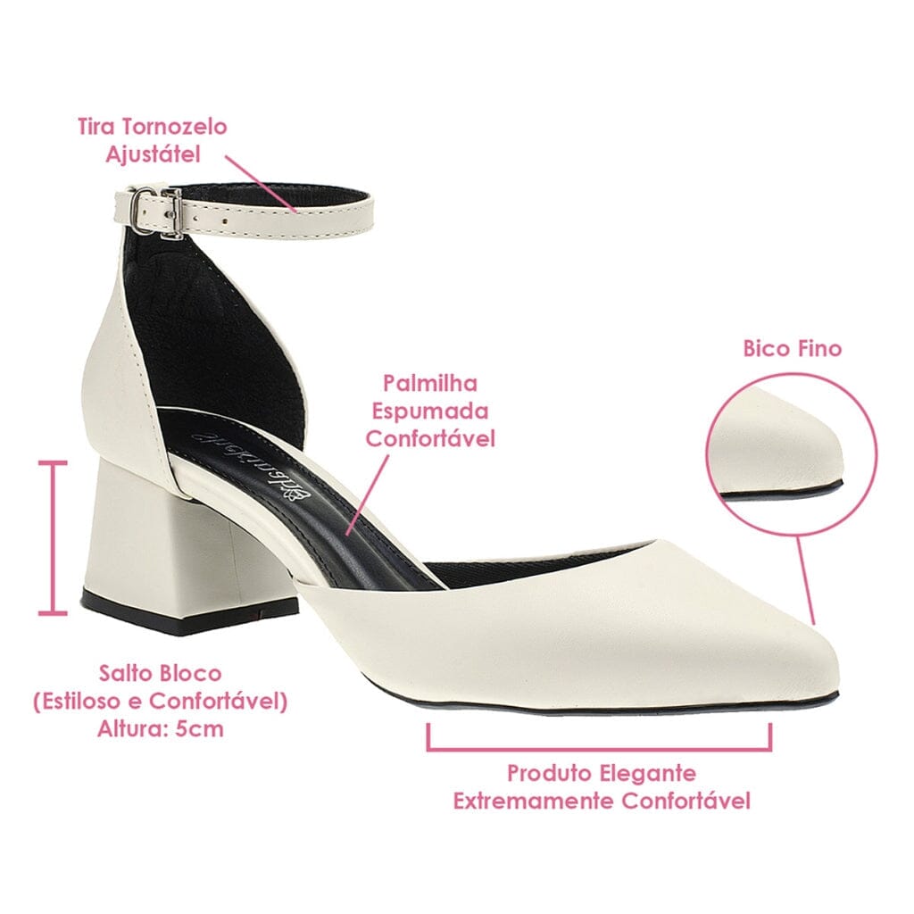 Scarpin Slingback Bico Fino Salto Baixo Scarpin Slingback Bico Fino Salto Baixo Superfacilita 