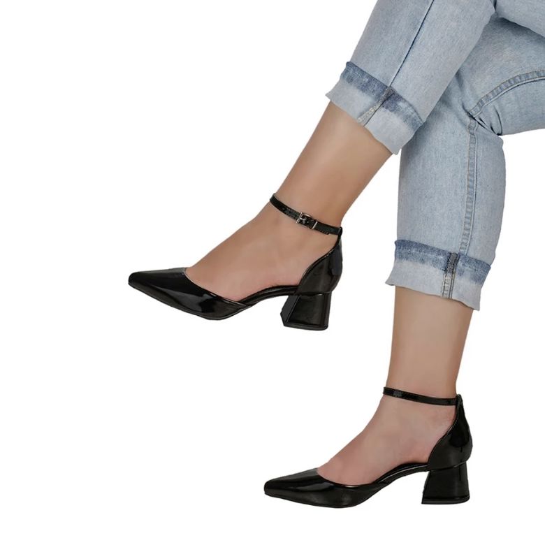 Scarpin Slingback Bico Fino Salto Baixo Scarpin Slingback Bico Fino Salto Baixo Superfacilita Preto 34 