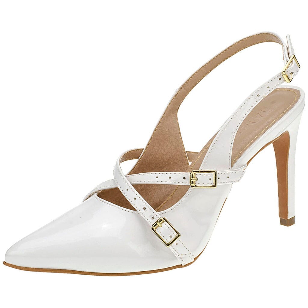 Scarpin Slingback Verniz Bico Fino Scarpin Slingback Verniz Bico Fino Superfacilita 