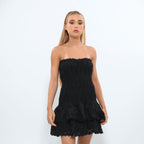 Vestido Grecia Sem Alça Ajsutável ao Corpo Vestido Grecia Superfacilita Preto P 