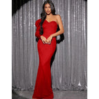 Vestido Longo Festa com Manga Bufante e Tecido Crepe SH - Vestido Longo Festa com Manga Bufante e Tecido Crepe Superfacilita 