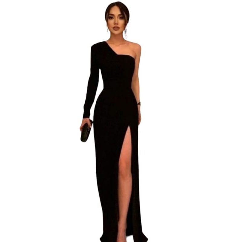 Vestido Sereia Veludo com Cristais e Fenda Vestido Sereia Veludo com Cristais e Fenda Superfacilita 