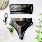 Biquíni Clarice Biquinis Superfacilita Preto e prata PP 