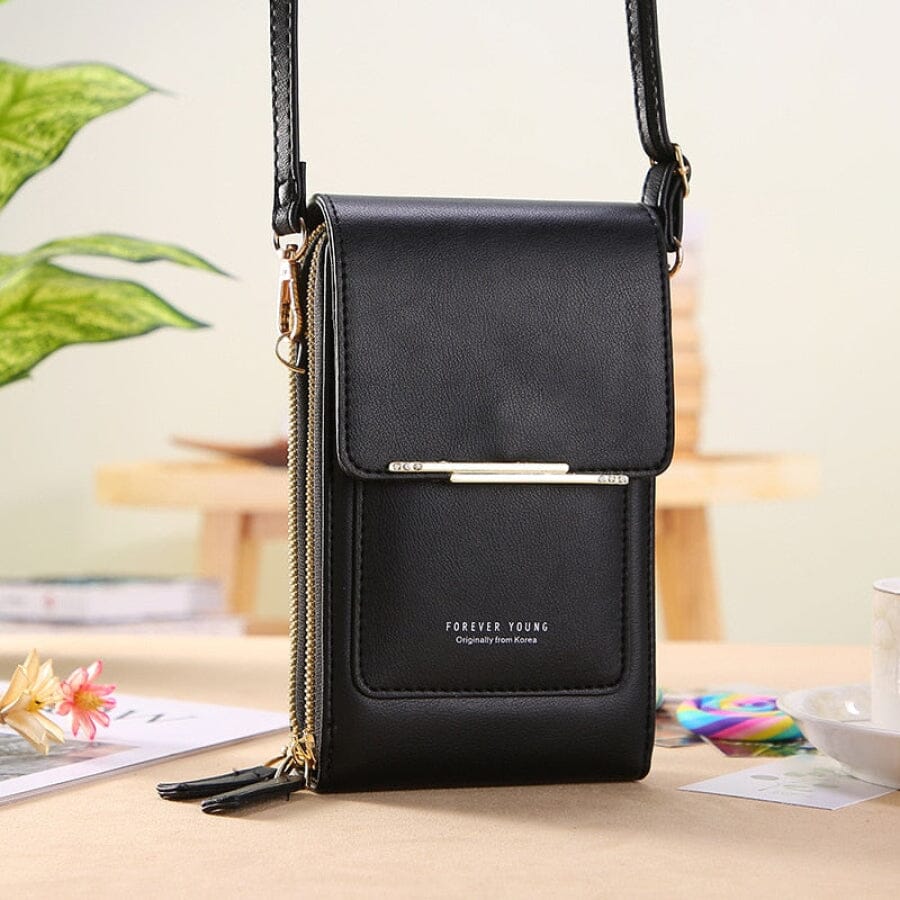Bolsa de Couro Forever Young 2 em 1 Bolsa Peq 01 - Forever Young Superfacilita Preto 
