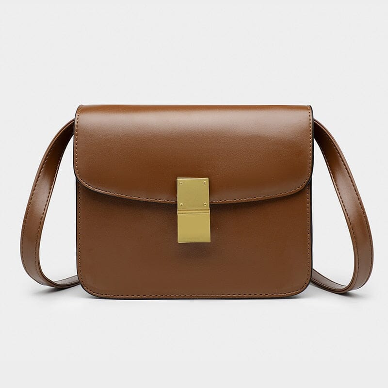 Bolsa de Ombro Crossbody em Couro Bolsa de Ombro Crossbody em Couro Superfacilita Marrom 