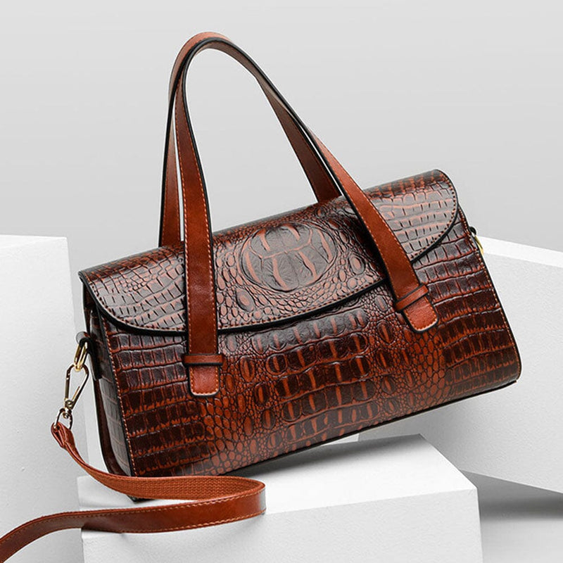 Bolsa Feminina de Couro Crocodile Bolsa F.C. Crocodile- M5 Superfacilita 