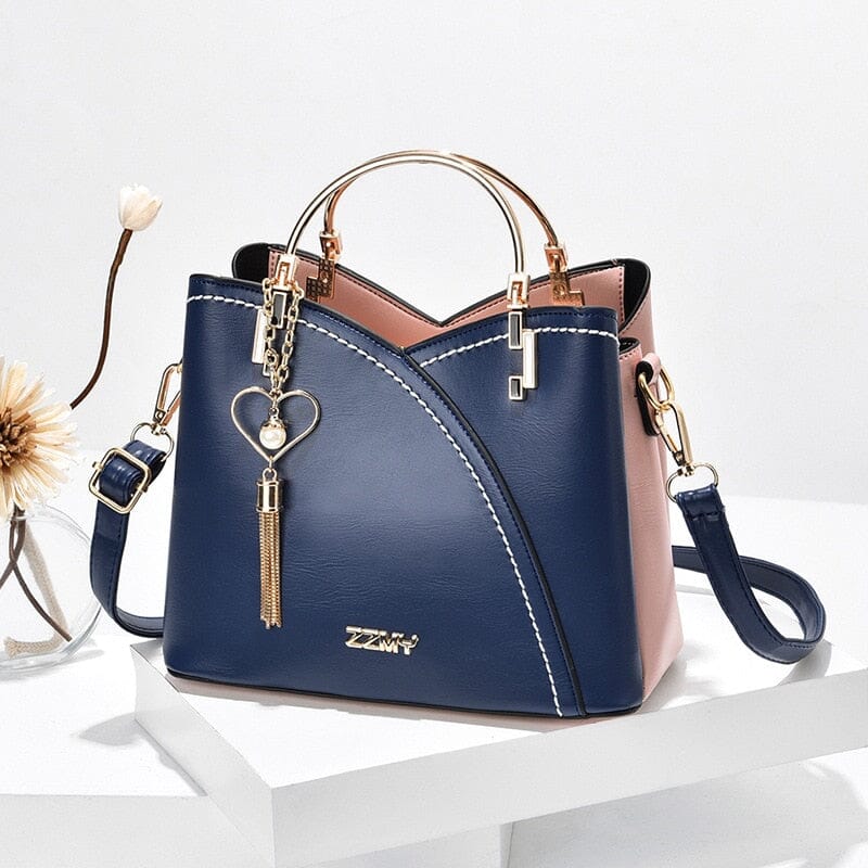 Bolsa Feminina Duo Color Bolsa Feminina Duo Color Superfacilita Azul Marinho 