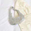 Bolsa Paetê de Ombro Bolsa Paetê de Ombro Superfacilita Prata 20cm 