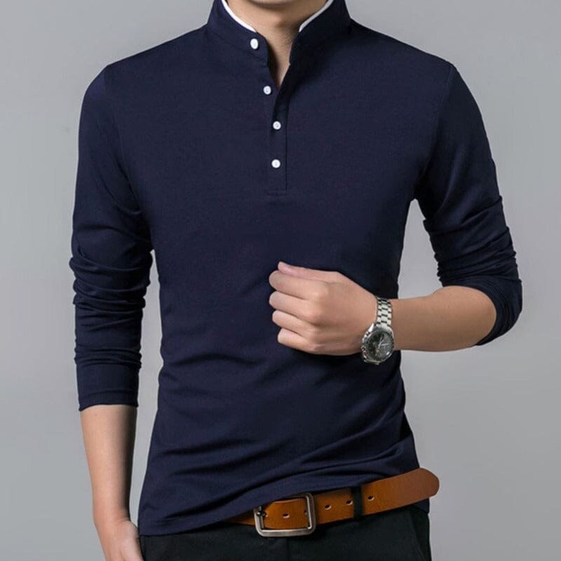 Camisa Masculina Manga Longa Camisa Masculina Manga Longa Superfacilita P Azul 