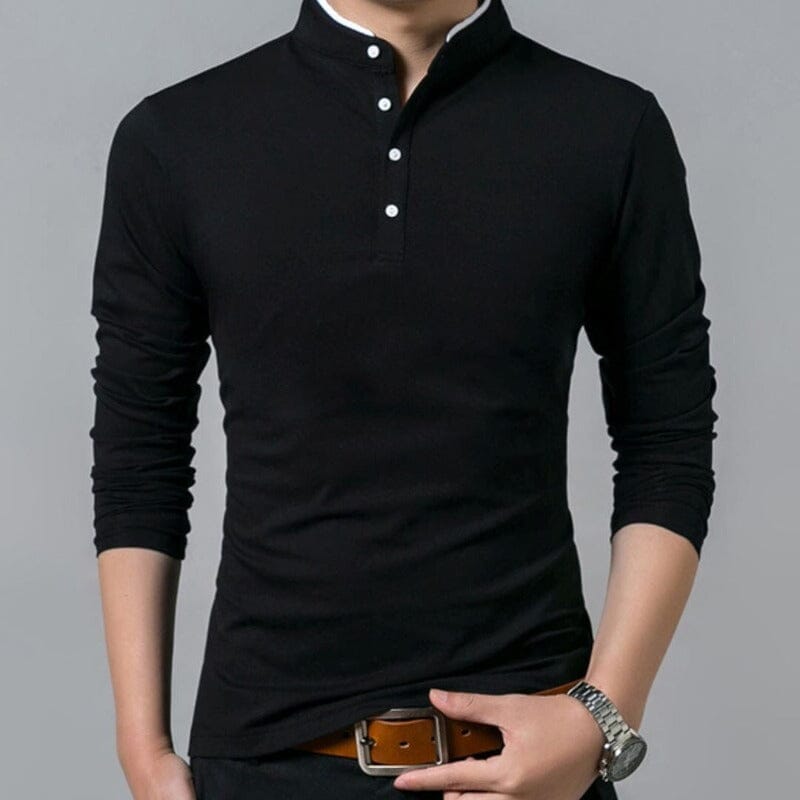 Camisa Masculina Manga Longa Camisa Masculina Manga Longa Superfacilita P Preto 