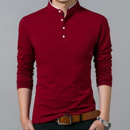 Camisa Masculina Manga Longa Camisa Masculina Manga Longa Superfacilita P Vermelho 