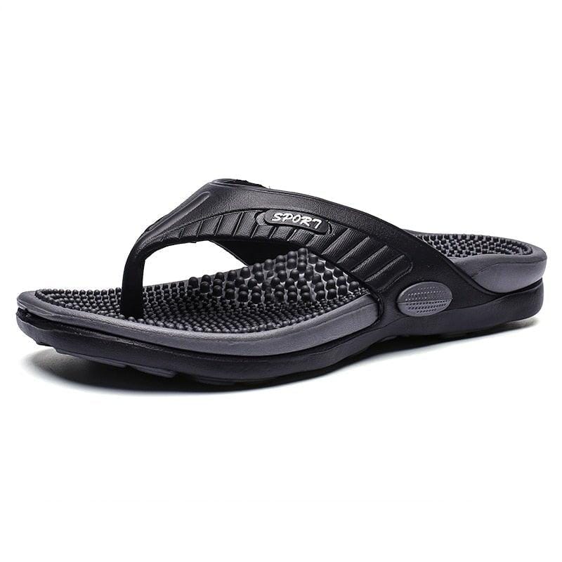 Chinelo Ortopédico Masculino Massageador Chinelo O. Masculino Superfacilita Preto 37 