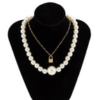 Colar Duplo Folheado a Ouro com Pérolas Colar Duplo Folheado a Ouro com Pérolas Superfacilita 