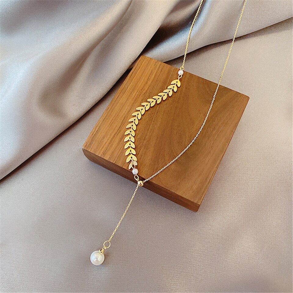 Colar Feminino Folhas Folheado a Ouro Com Brincos e Pulseira Colar Feminino Folhas Folheado a OuroCcom Brincos e Pulseira Superfacilita 