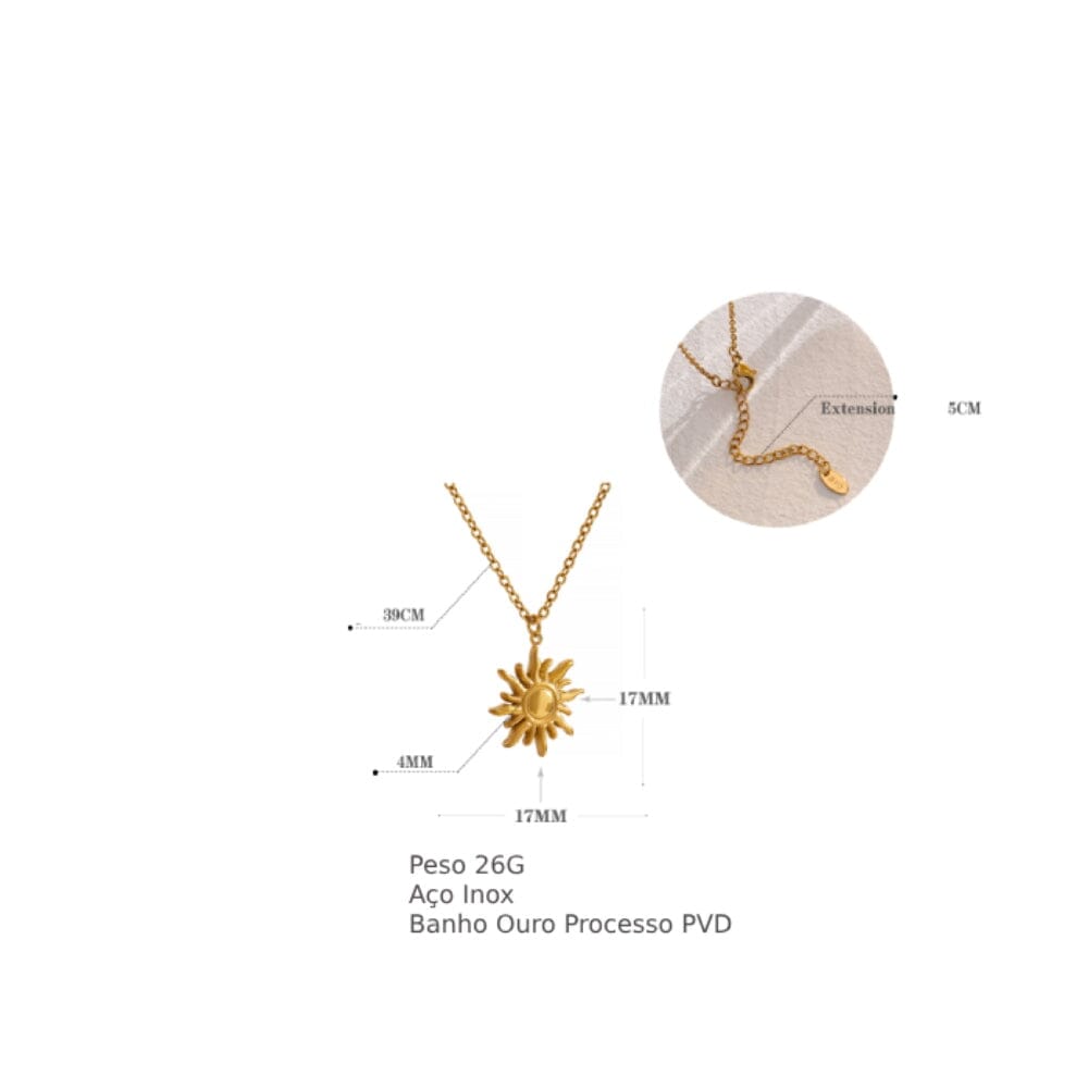 Colar Feminino Golden Solar GRUPO 2 - Colar Feminino Golden Solar Superfacilita 