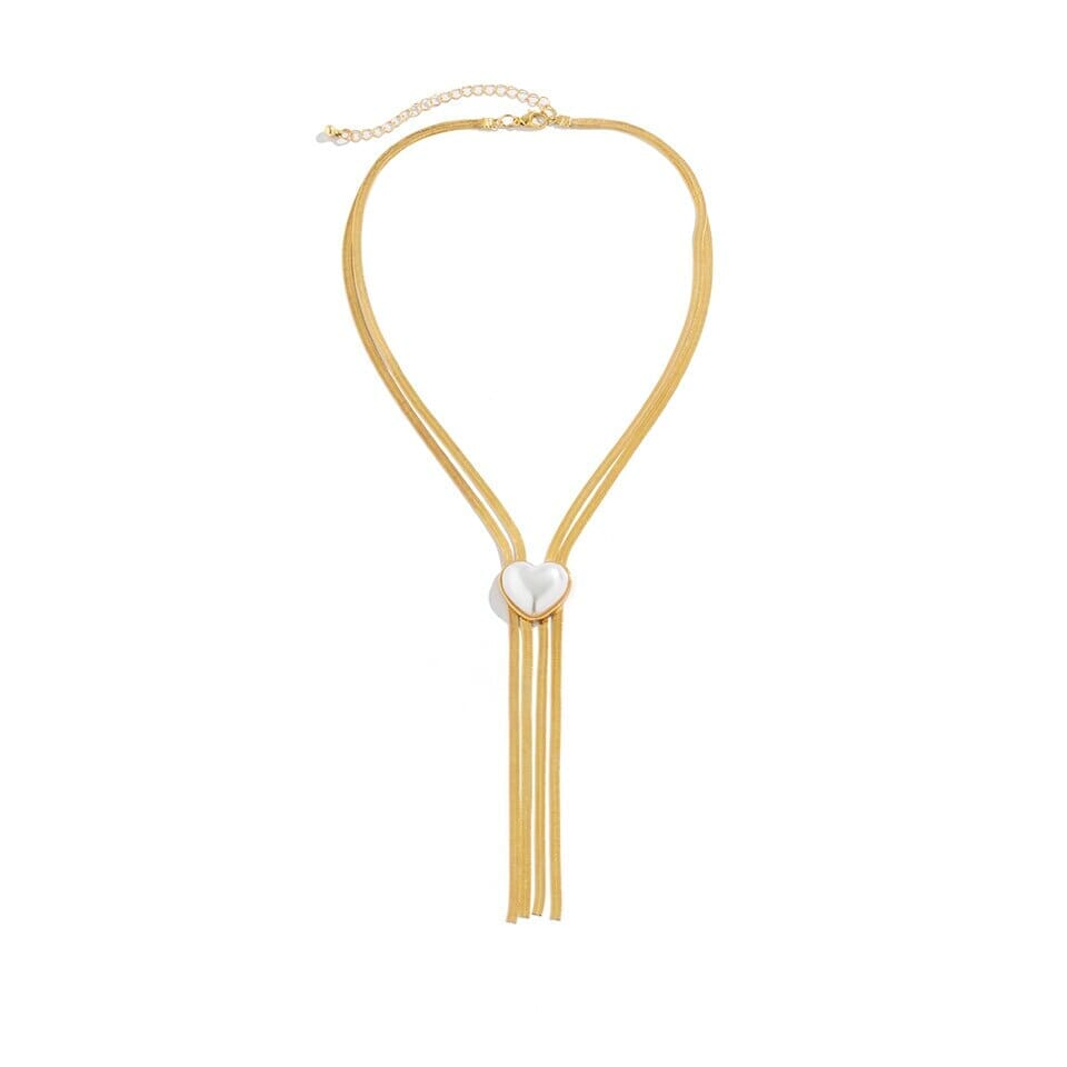 Colar Malha Fina Folheado a Ouro com Pérola Central Colar Malha Fina Folheado a Ouro com Pérola Central Superfacilita 