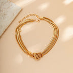 Colar Multi Fios com Nó Folheado a Ouro Colar Multi Fios com Nó Folheado a Ouro Superfacilita Ouro 