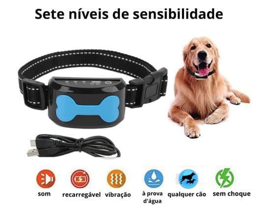Coleira Anti Latido Ultrassônica de Cães Coleira Anti Latido Para Adestramento de Cães Sem Dor Superfacilita 