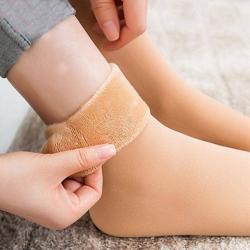 Kit 3 Meias Térmica Feminina de Inverno Meia inverno Superfacilita 3 Pares Bege (Padrão) 32 - 41 