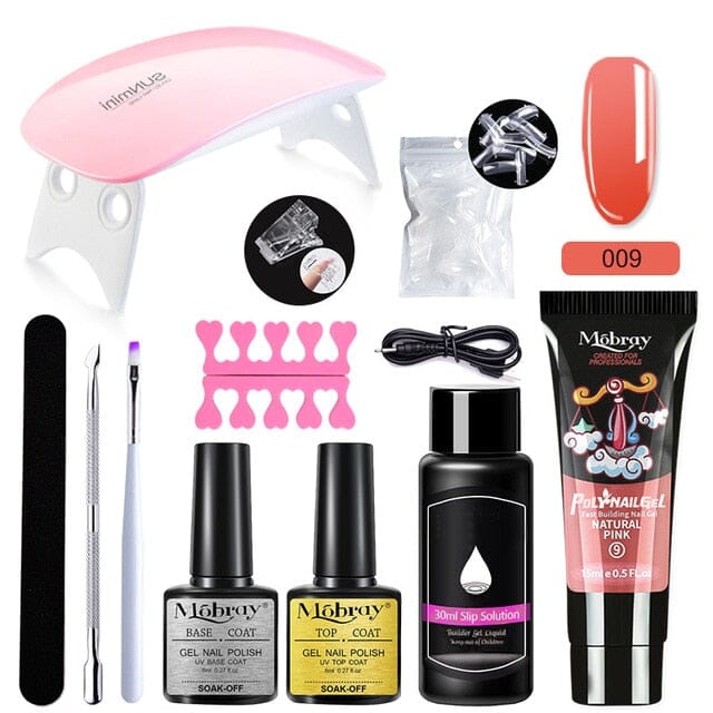 Kit Unha de Gel Completo com Cabine Kit Unha de Gel Superfacilita Pink Natural 