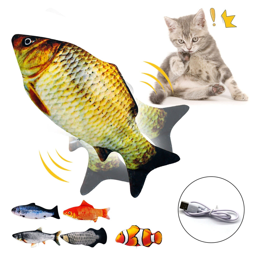 Peixe Interativo - Brinquedo Pet Peixe interativo Superfacilita 