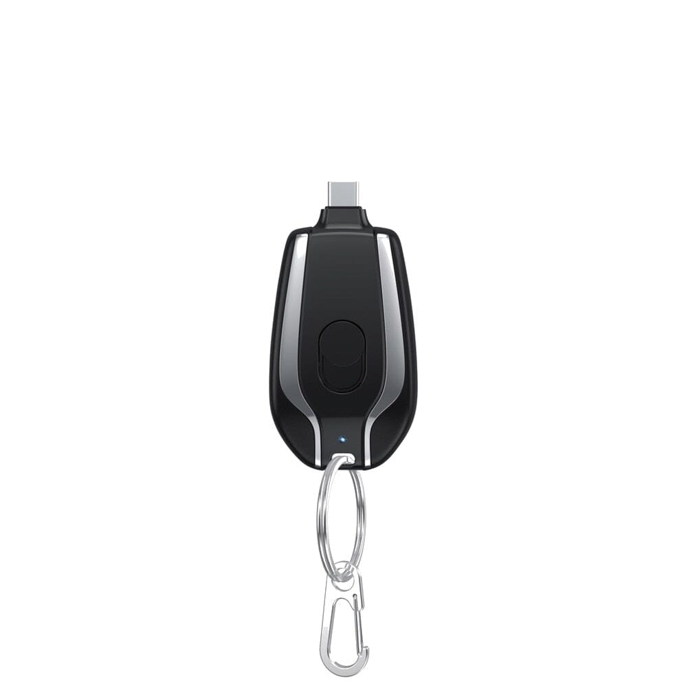 PowerCharger - Chaveiro Carregador de Celular PowerCharger Bat. celular Superfacilita Preto Androide Tipo C 