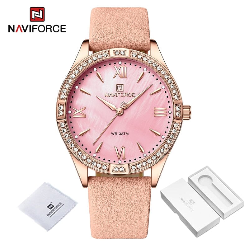 Relógio Feminino Naviforce Luxo Relógio F. Naviforce Luxo Superfacilita Rosa 