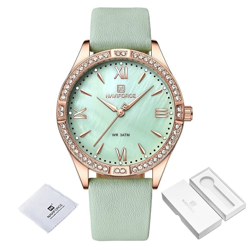 Relógio Feminino Naviforce Luxo Relógio F. Naviforce Luxo Superfacilita Verde 