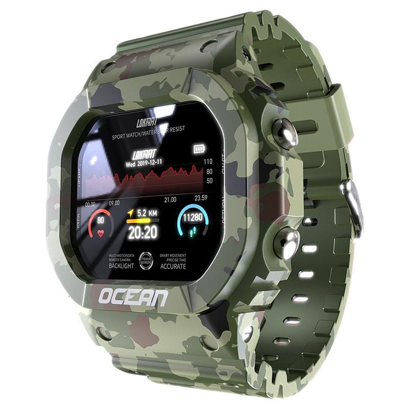 Relógio Military - Smartwatch Estilo Militar Tático smartwatch Superfacilita Verde 