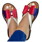 Sandália Rasteira Feminina Colorida Sandália Rasteira - Floribella Superfacilita Vermelho 33 