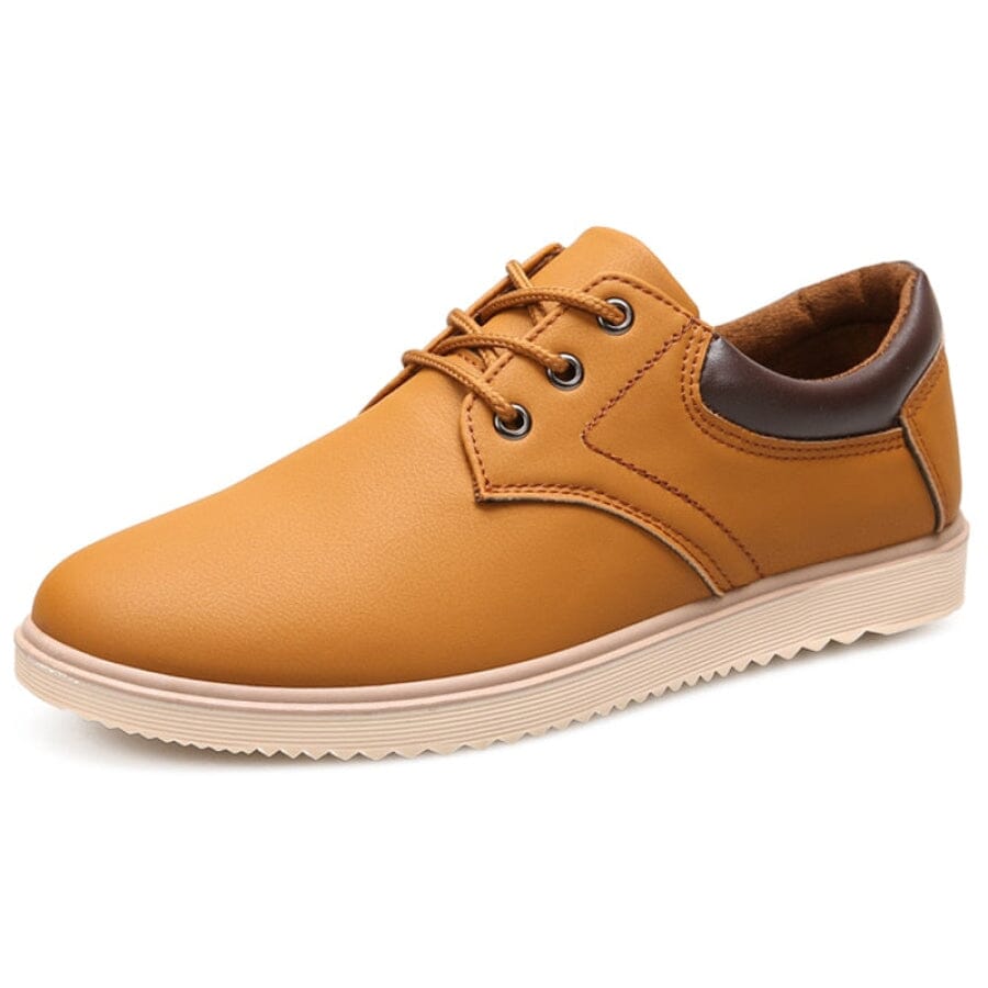 Sapato Casual de Couro Premium Masculino Sapato Casual de Couro Premium Superfacilita Caramelo 38 