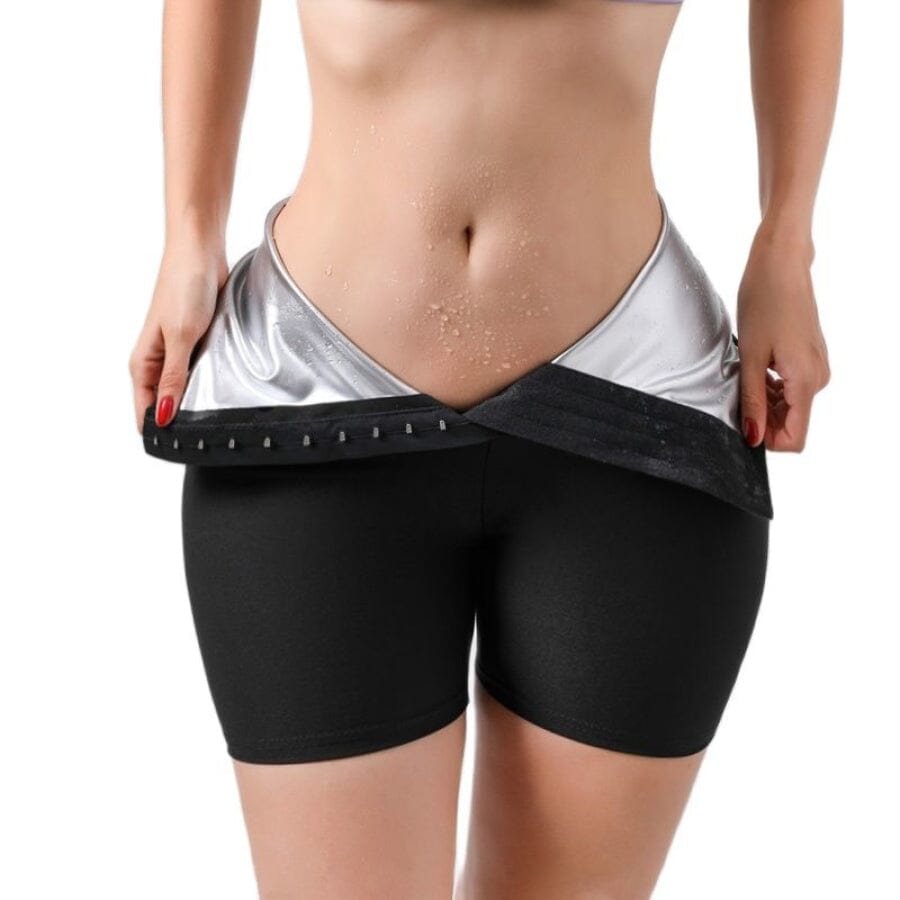 Shorts de Compressão Feminino emagrecimento efeito sauna Short sauna Superfacilita 