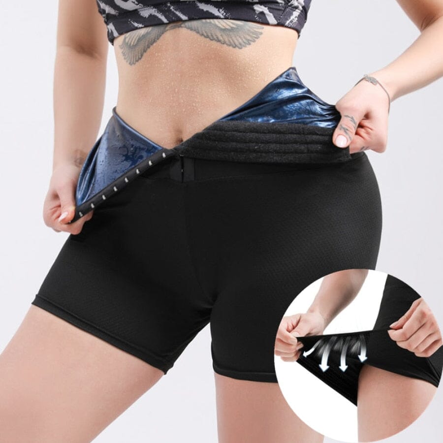 Shorts de Compressão Feminino emagrecimento efeito sauna Short sauna Superfacilita 