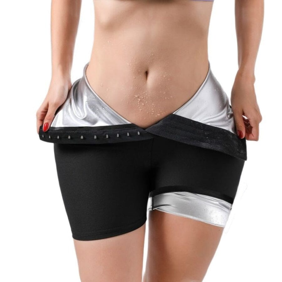 Shorts de Compressão Feminino emagrecimento efeito sauna Short sauna Superfacilita Medio P 