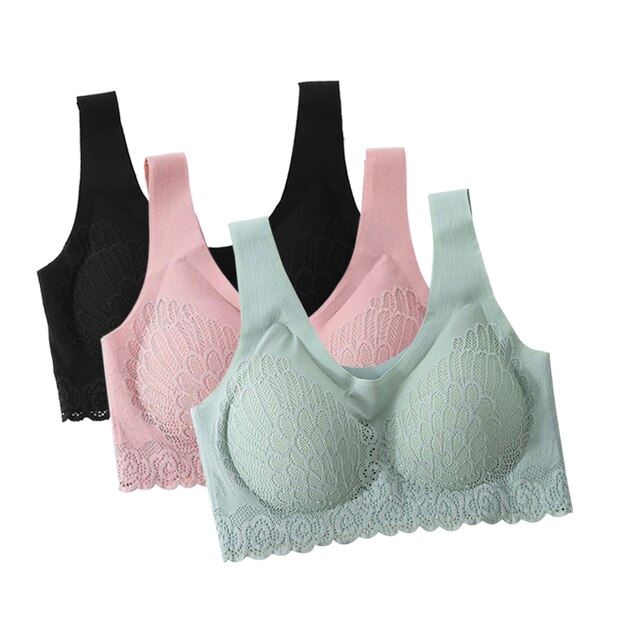 Sutiã 5D Confort Plus - Compre 1 Leve 3 Sutiã Confort Plus 5D Superfacilita Rosa + Preto + Verde P 