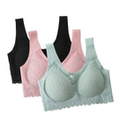 Sutiã 5D Confort Plus - Compre 1 Leve 3 Sutiã Confort Plus 5D Superfacilita Rosa + Preto + Verde P 