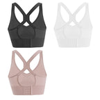 Sutiã Confort Sustentação Kit 3 Unidades Sutiã Esportivo 01 Superfacilita Preto + Branco + Nude P (40-50kg) 