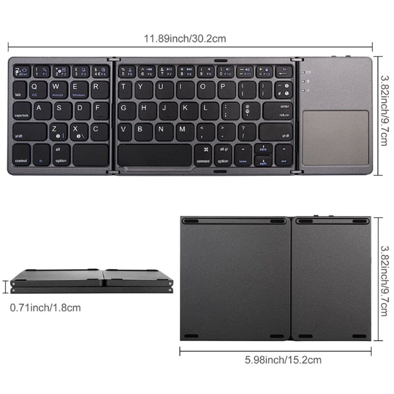 Teclado Bluetooth Dobravél para Celular Tablet e Laptop Teclado Celular Superfacilita 